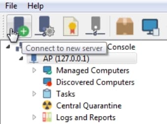 انتخاب گزینه Connect to new server - 1