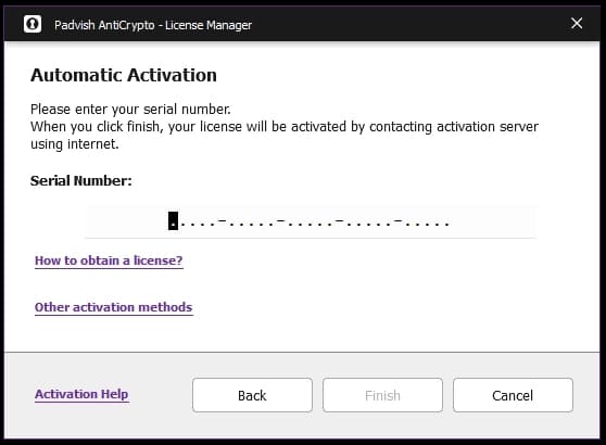 Selecting “Other activation methods” - 1