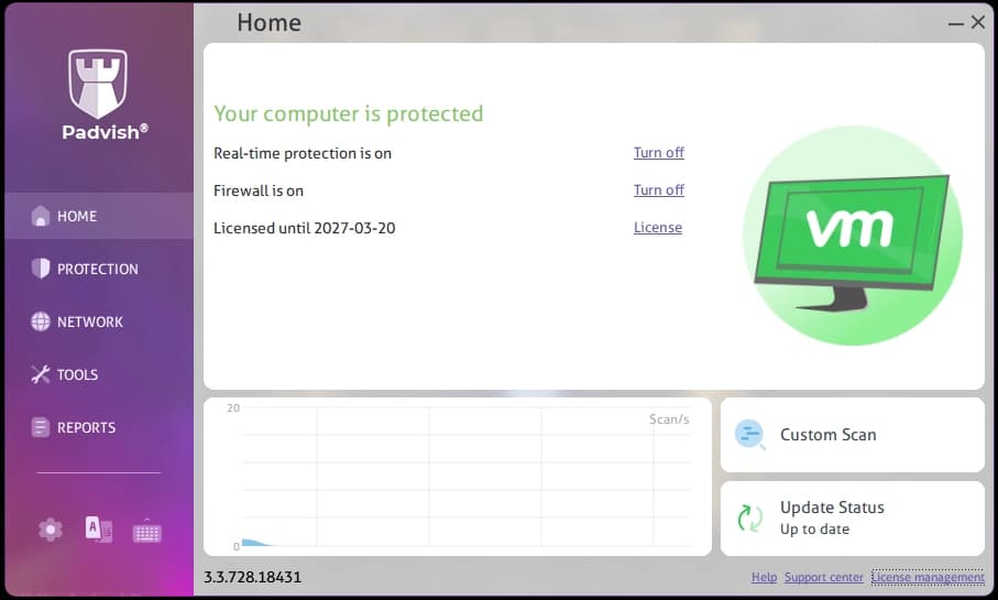 Padvish Antivirus Interface